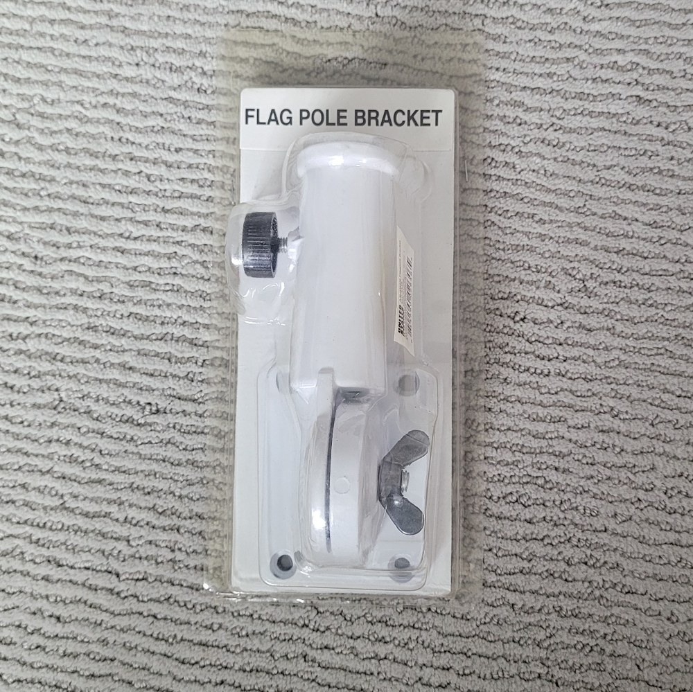 NIB - White Flag Pole Bracket